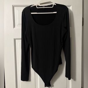Express Classic Black Scoop Neck Bodysuit